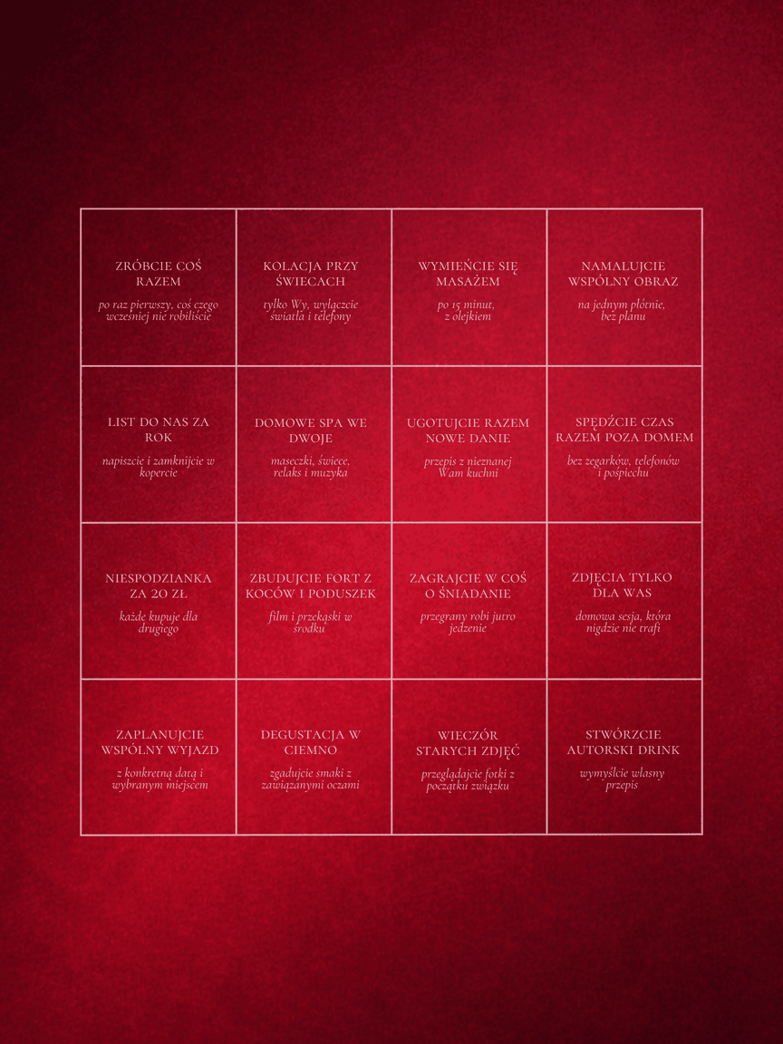 Strony dziennika — Bingo dla par